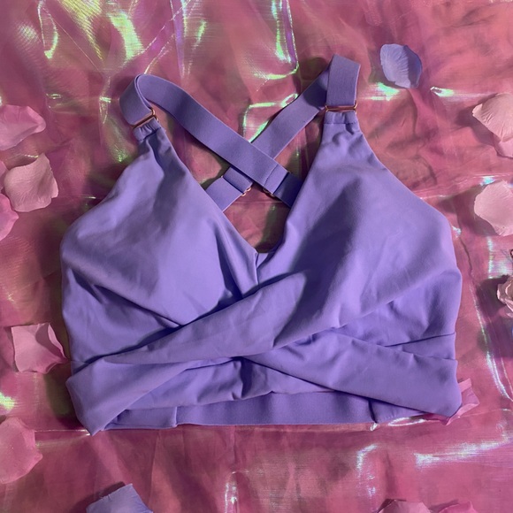 Periwinkle Blue Sugar Rush Candy Wrap Sports Bra 💙 BuffBunny 💙 Medium ➡️ NEW - Picture 16 of 16